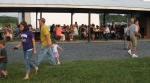 eating in pavilion at the Weyers Cave Lawn Party.JPG